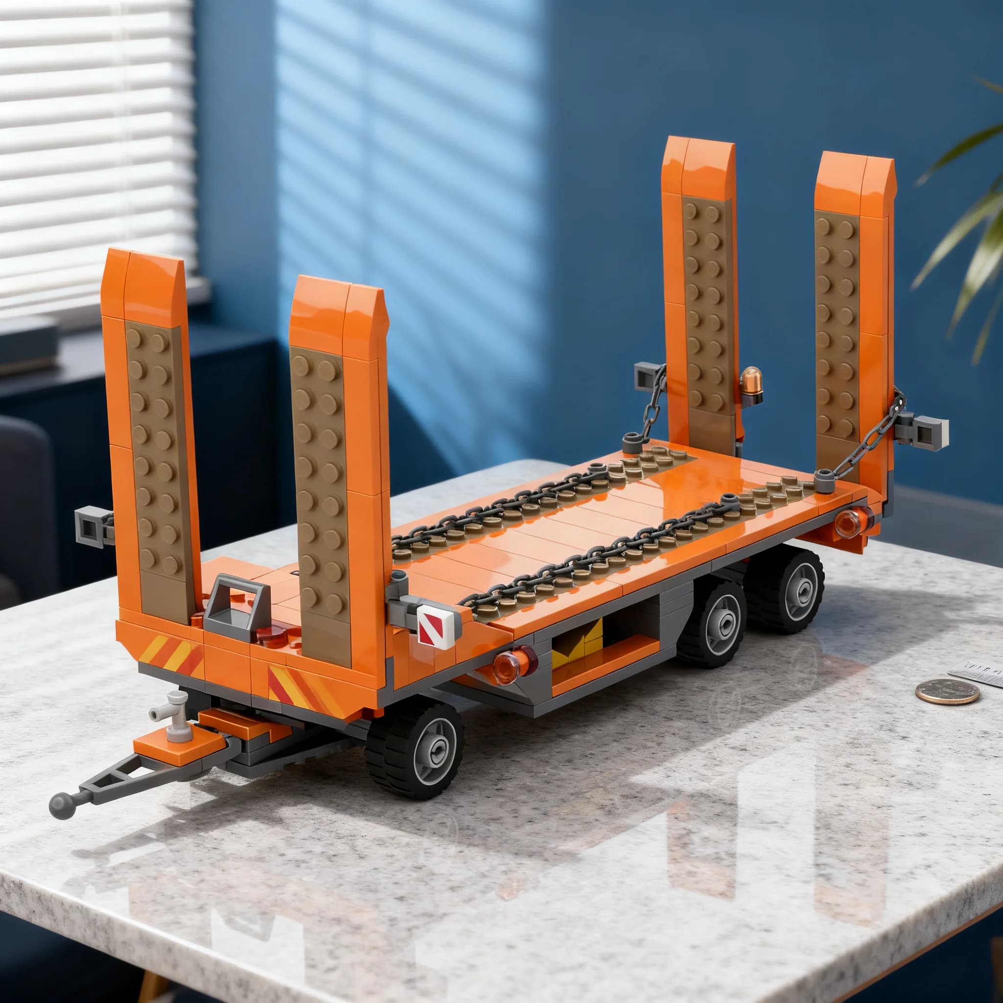 236pcs MOC Low Loader - Tieflader City Model Building Blocks Christmas Gifts Construction Toys Brick Assemble Craft Display