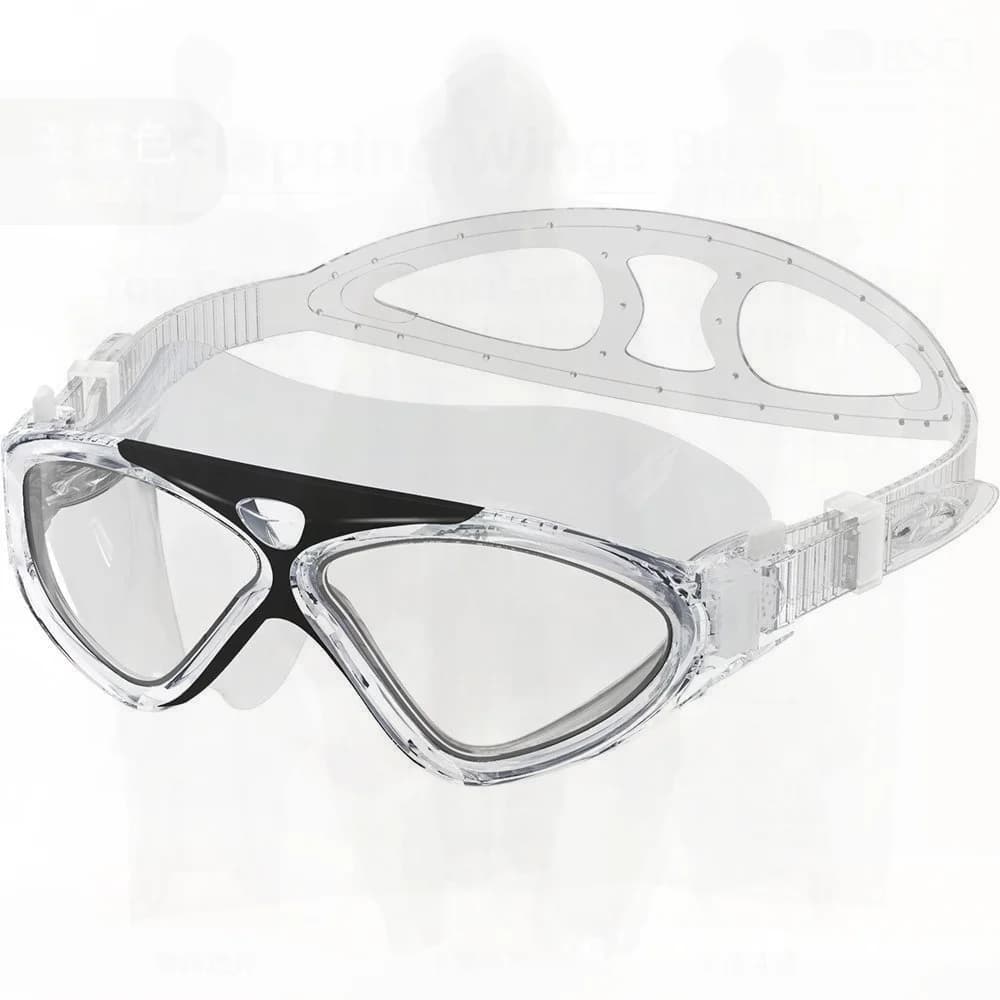 Professional Adult Swimwear HD Classic Silicone Swimming Glasses Waterproof Black Blue Pink Lake Blue