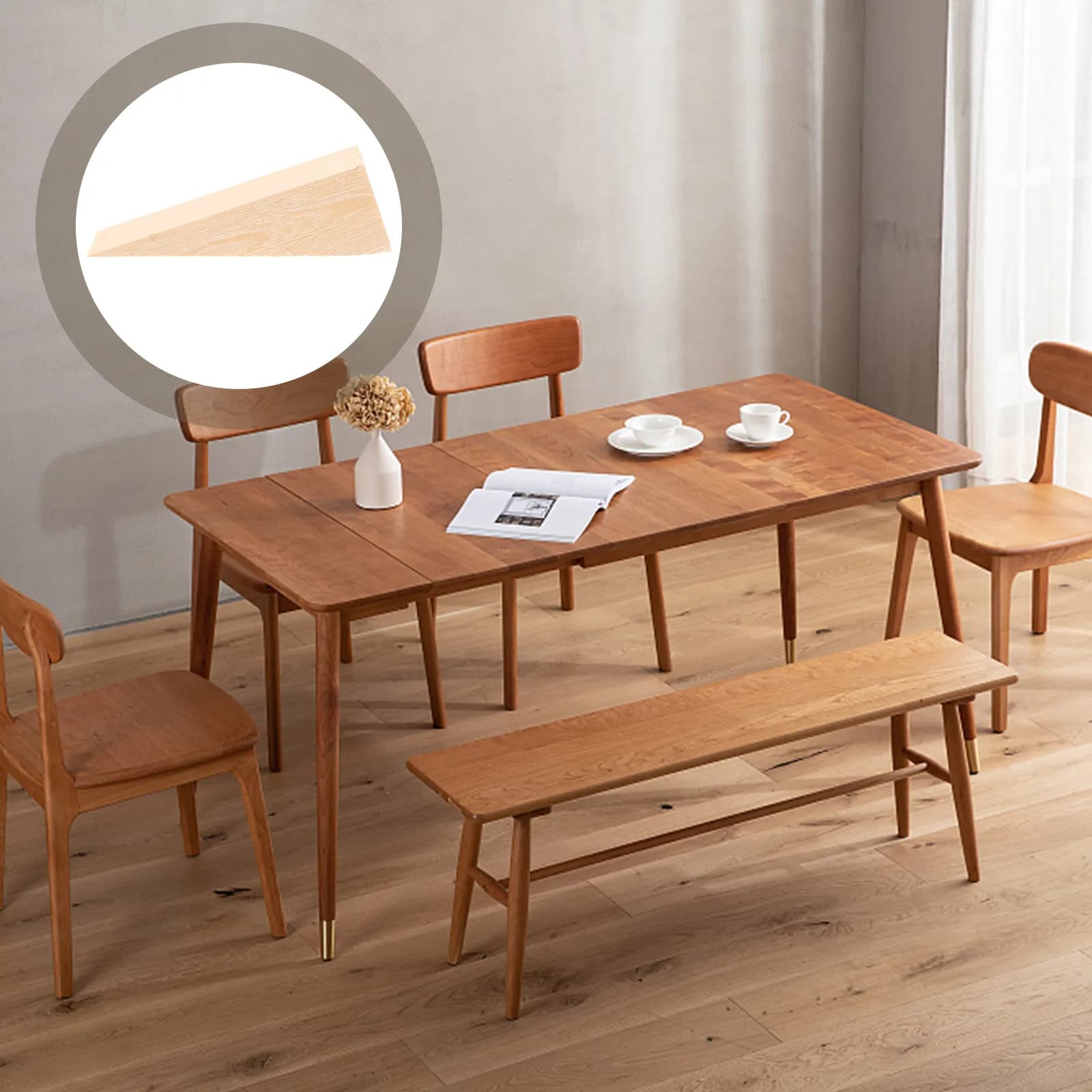 Set di 5 Pezzi di Robuste Cunei Livellanti in Legno per Tavoli, Sedie, Armadi, Porte e Stabilizzatori per Pavimenti
