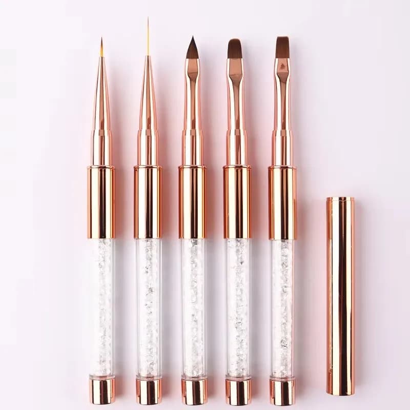 1/5/7PCS Nail Art Acrilico Gel UV Estensione Costruttore Strass Pittura Pennello Linee Liner Modello Disegno Penna Strumento per manicure