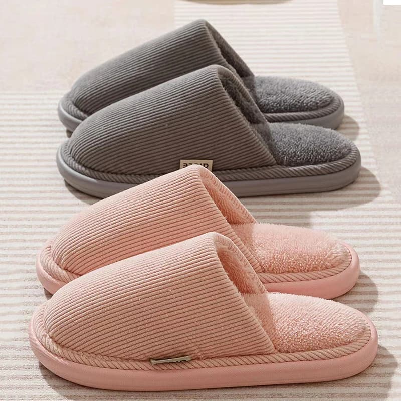 Pantofole invernali calde da donna Casa per coppie Scarpe in morbido cotone antiscivolo Suola spessa Appartamenti comodi Pantofola in peluche per camera da letto da uomo