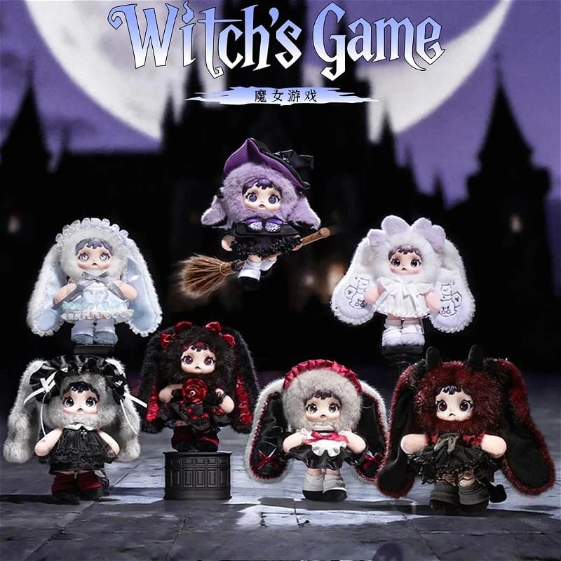 Heymi Witch’s Game Series Plush Doll Blind Box Dark Style Mystery Anime Keychain Toy Surprise Bag Cute Pendants Collectible Gift