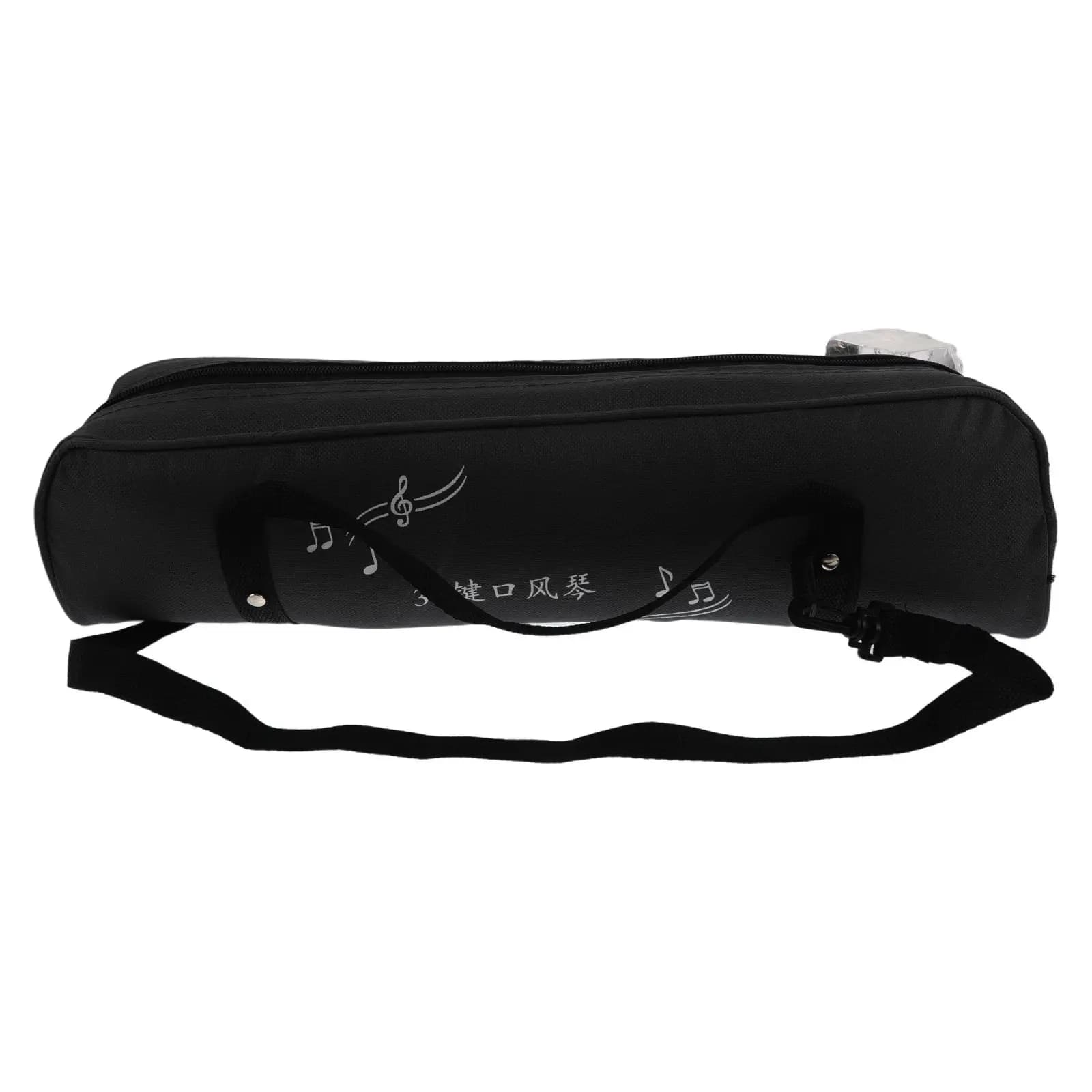 Portable Harmonica Bag 32-Key Melodica Storage Case Canvas Instrument Tote with Ergonomic Handle for Musicians Beginners Sheet