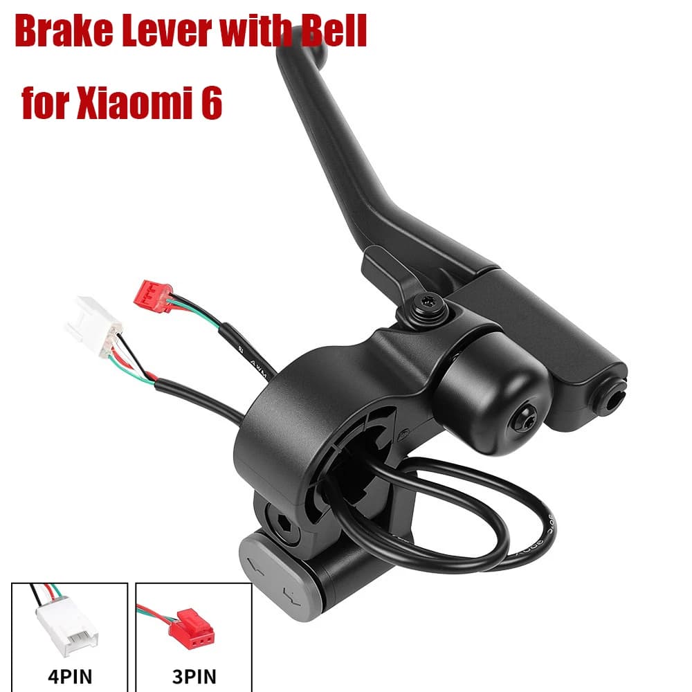 Left Brake Handle Lever with Bell & Turn Signal Button for Xiaomi 6 Mi6 Electric Scooter Turn Light Switch Replacement Part
