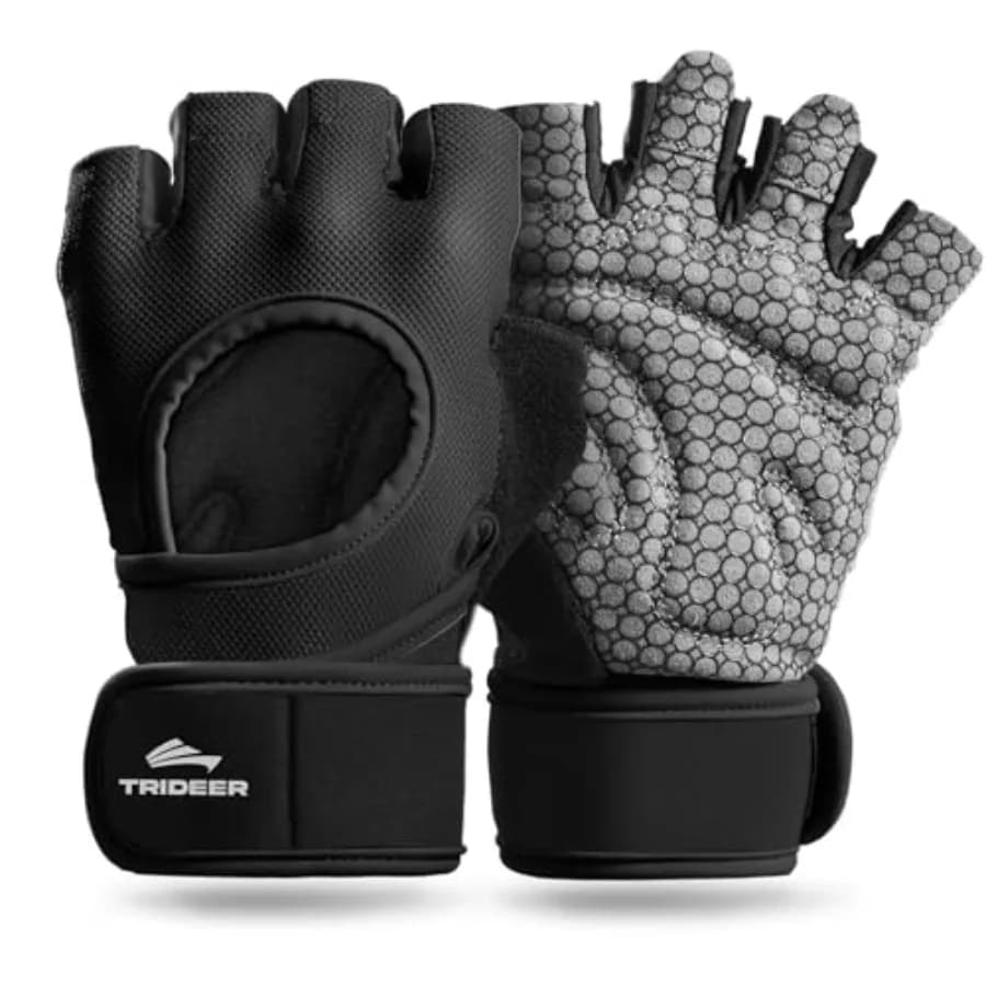 Weight Lifting Gloves for Women Men with Wrist Support, Workout Gloves Women Full Palm Protection for Gym Training, Fitness, We