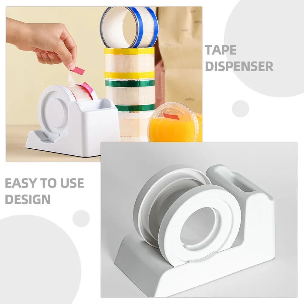 Dispenser di Nastro Adesivo da Tavolo in Plastica, Design Elegante, Facile da Usare, per Sigillare Tazze, Etichettare, Uso Domestico, Ufficio, Negozi di Tè e Latte