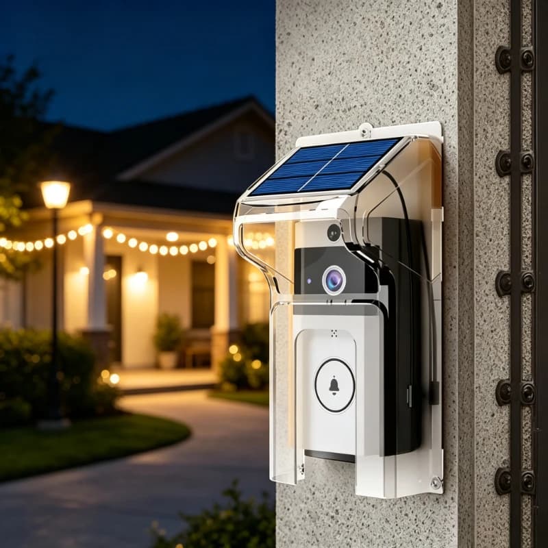 2026 Wireless Solar Smart Doorbell WiFi Security Camera Waterproof Video Intercom Digital Peephole Home Door Bell
