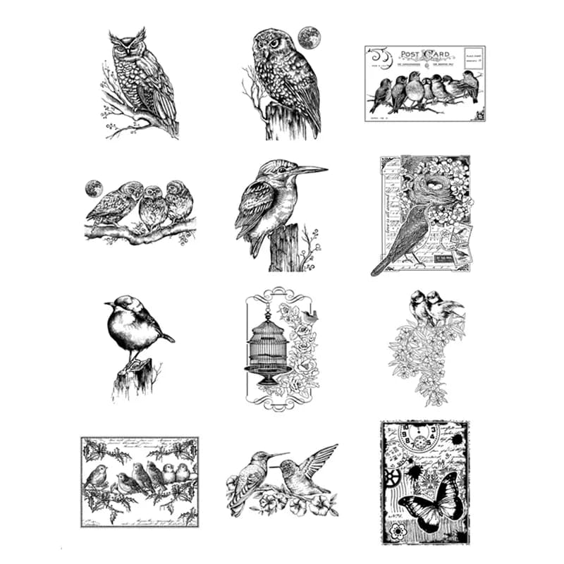 Nuovo arrivo Timbri trasparenti 2025 per carta Scrapbooking Creazione libellula Farfalla Uccello Conto Set artigianale Carta Sigillo trasparente