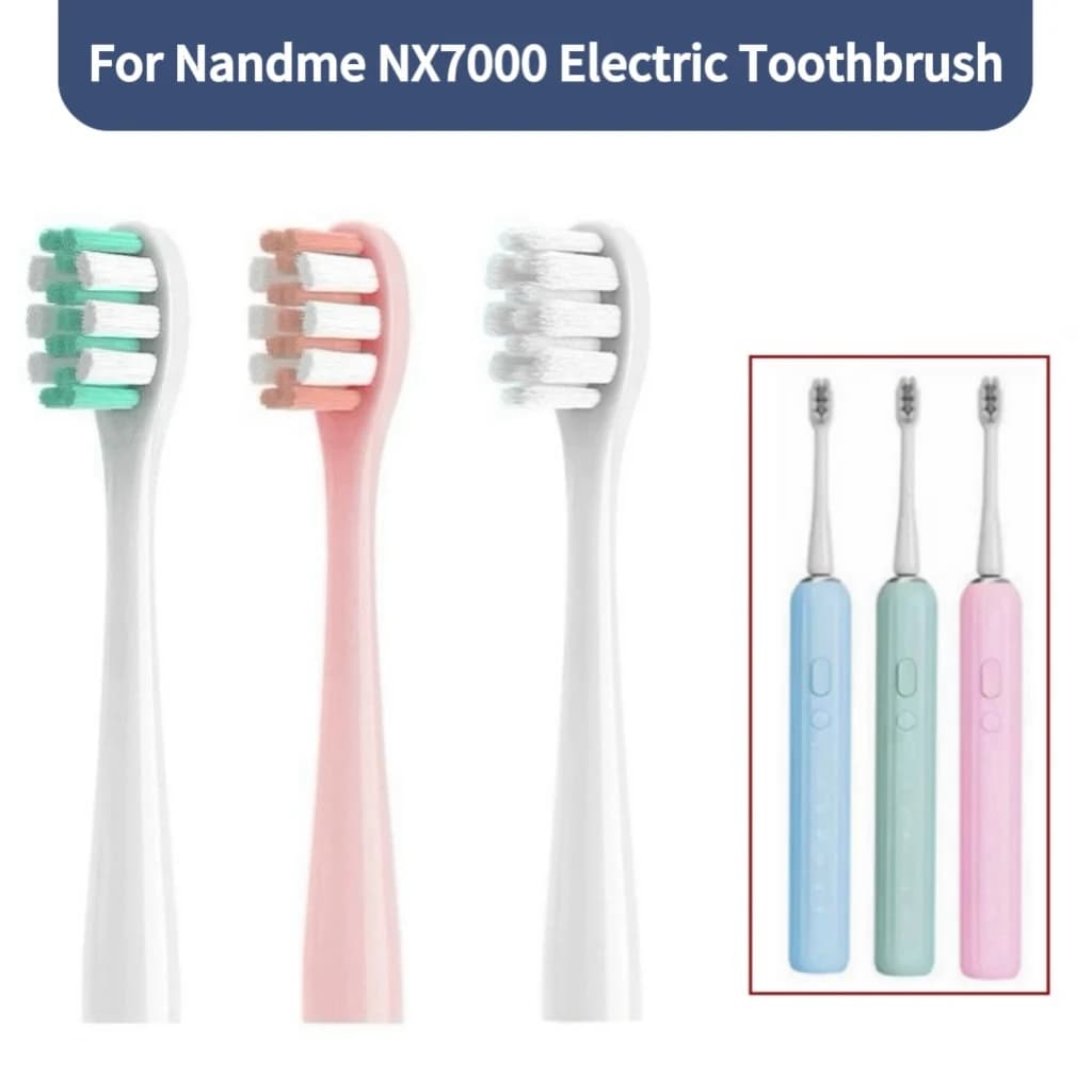 Replacement head for sonic electric toothbrush Nandme NX7000 Brush head with soft bristles DuPont, 4/8/16 pieces