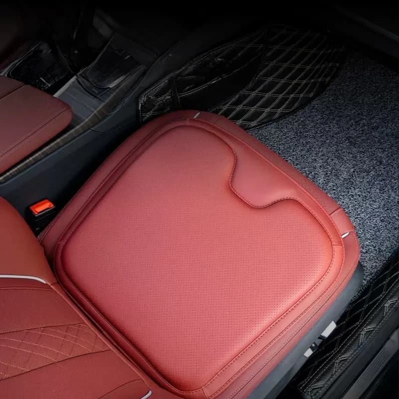 Cuscino per seggiolino auto per tutte le stagioni universale in pelle Napa coprisedile anteriore per conducente tappetino per sedile posteriore traspirante estivo di un pezzo