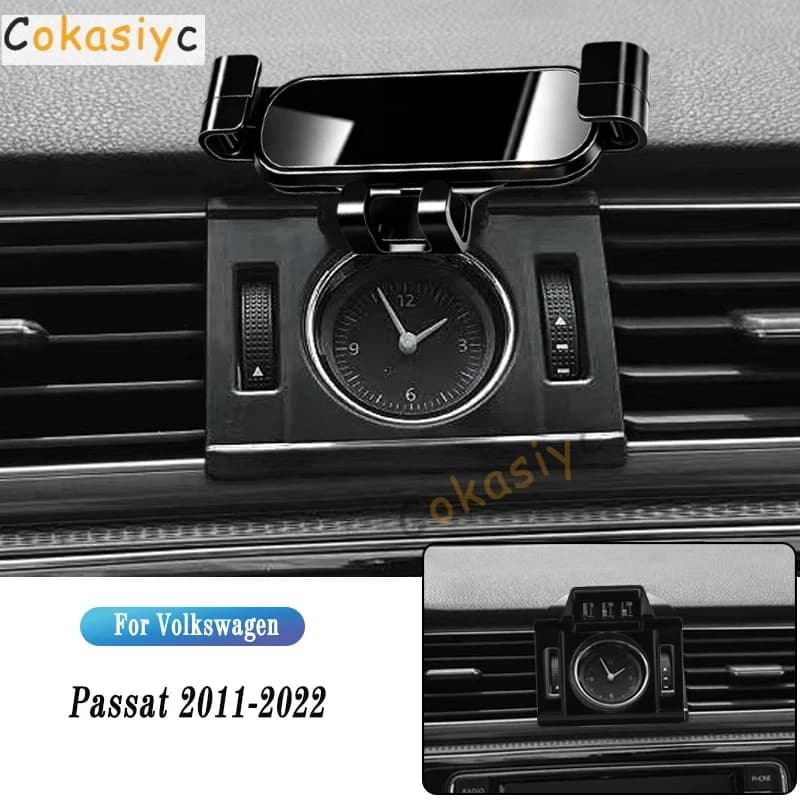 Car Phone Holder For Volkswagen Passat B7 B8 B9 2011-2022 Gravity Navigation Bracket GPS Stand Air Outlet Clip Rotatable Support