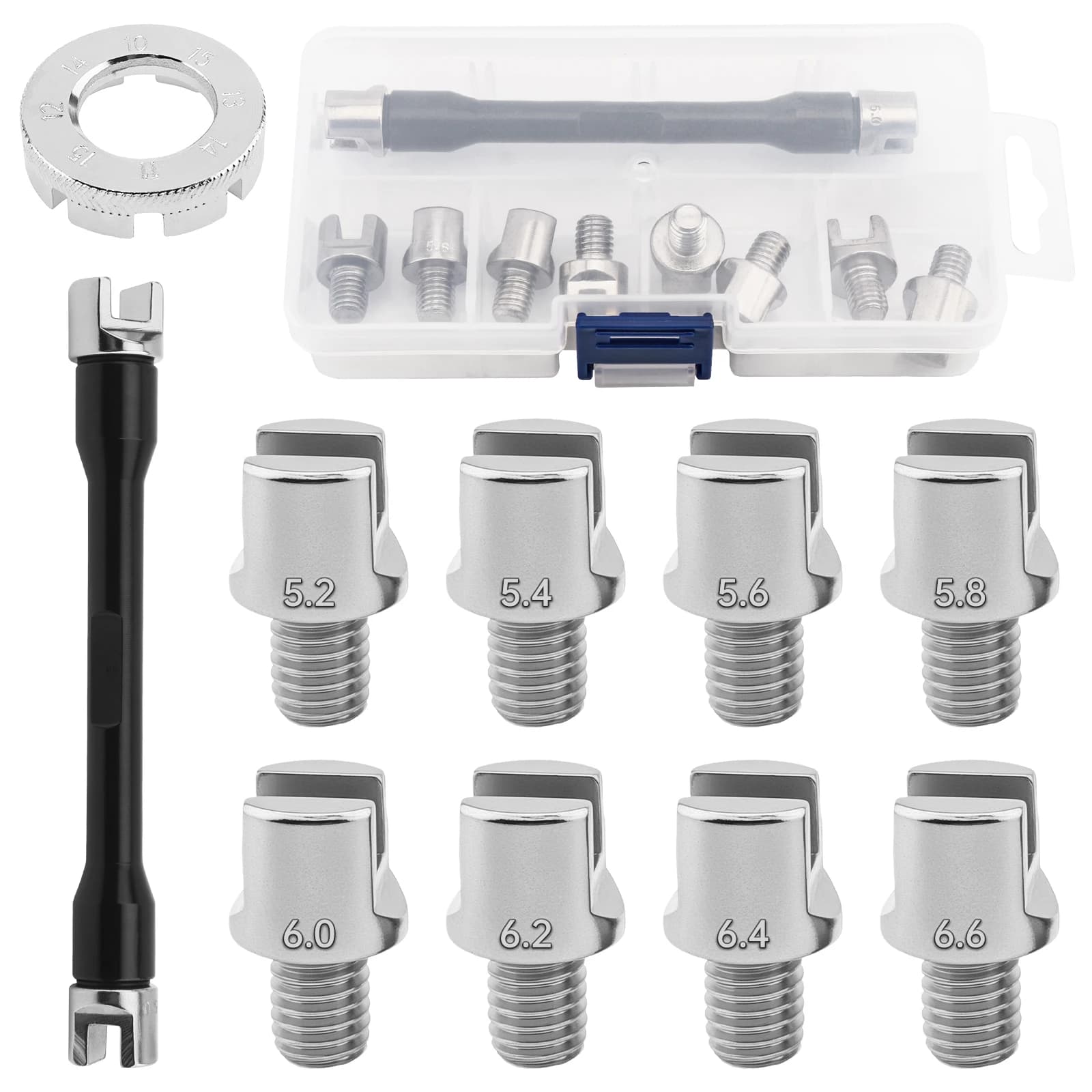 1 set 3.3-6.8mm Kit chiave per raggi per la maggior parte delle moto Dirt Pit Bikes Scooter Bicicletta CNC Ruota Raggio Chiave per capezzoli Strumento di rimozione