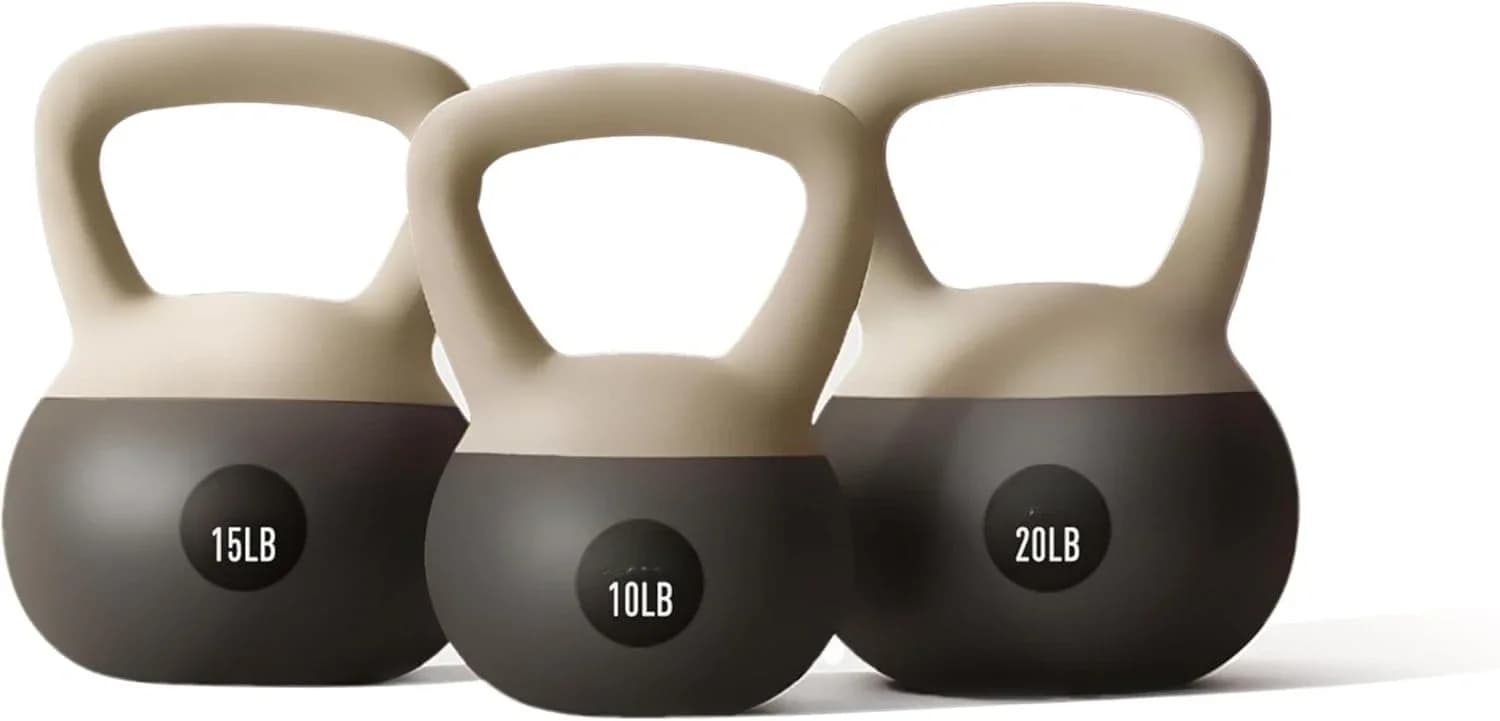 Soft rings with shock-resistant padded base and anti-slip handle and wide handle for home workouts, weight lifting