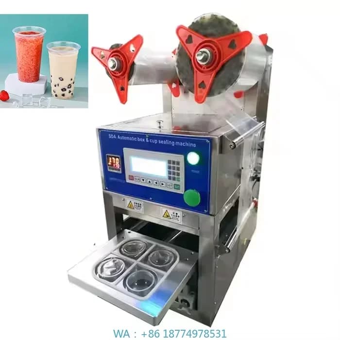Attrezzatura per Bubble Tea Yogurt, Macchina Automatica per Sigillare Bicchieri di Latte con Gelatina e Boba, Plastica Y