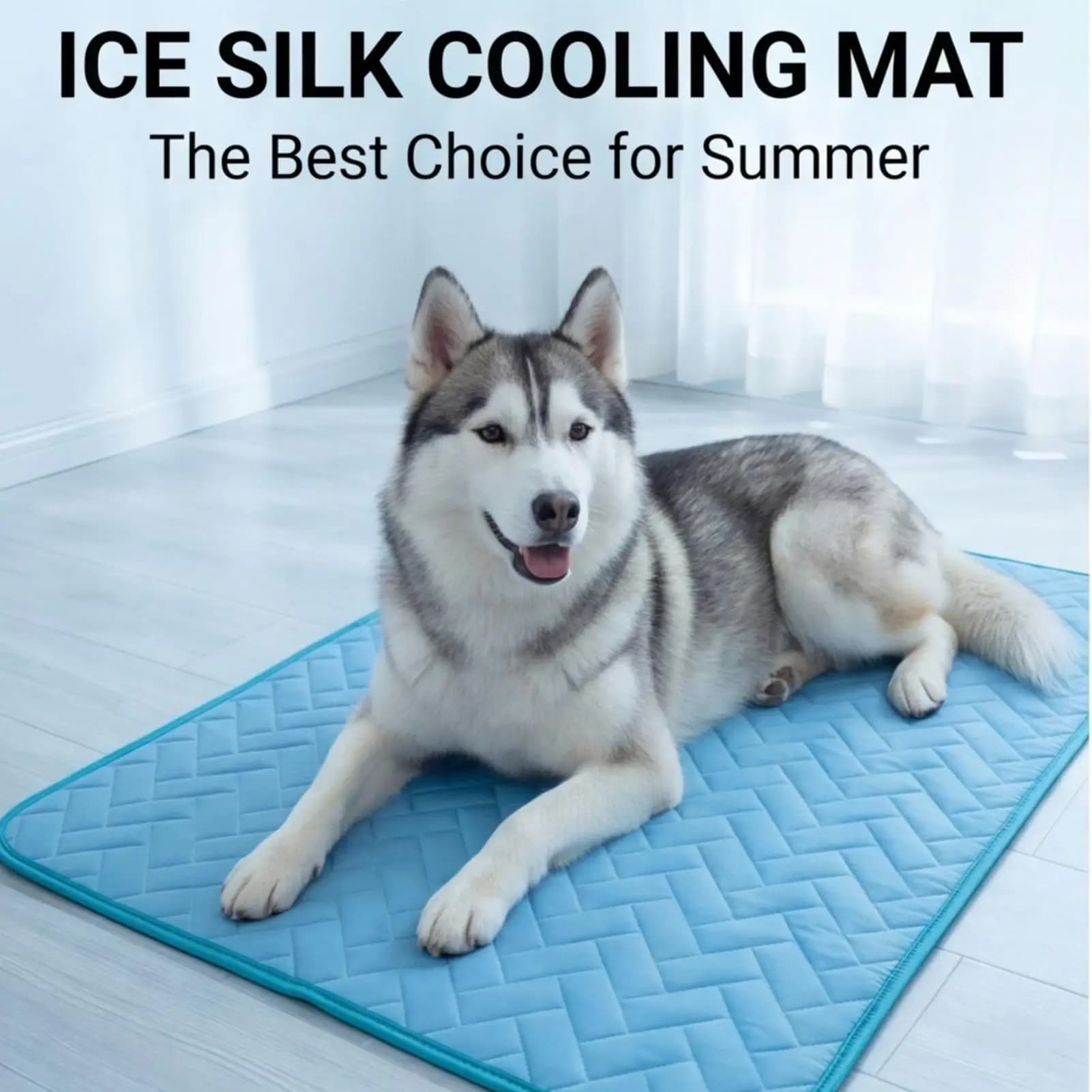 Dog Cooling Mat Pet Kennel Cold Pad Puppy Heat Absorption Mat for Outdoor Indoor Backyard Balcony Home Living Room Bedroom