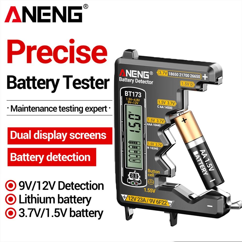 Universal Battery Tester ANENG BT173 AA AAA N 9V Battery Detector Cell Phone Button Meter Visual Display Test Tools