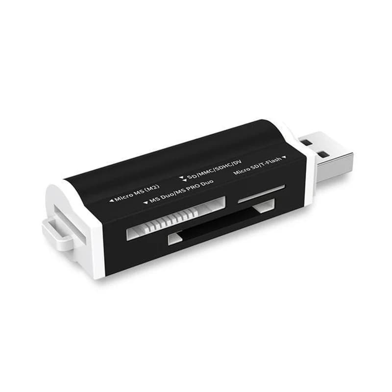 Lettore di schede 4 porte USB 2.0 Micro SD TF SDHC DV Adattatore per scheda di memoria per fotocamera del telefono con indicatore LED