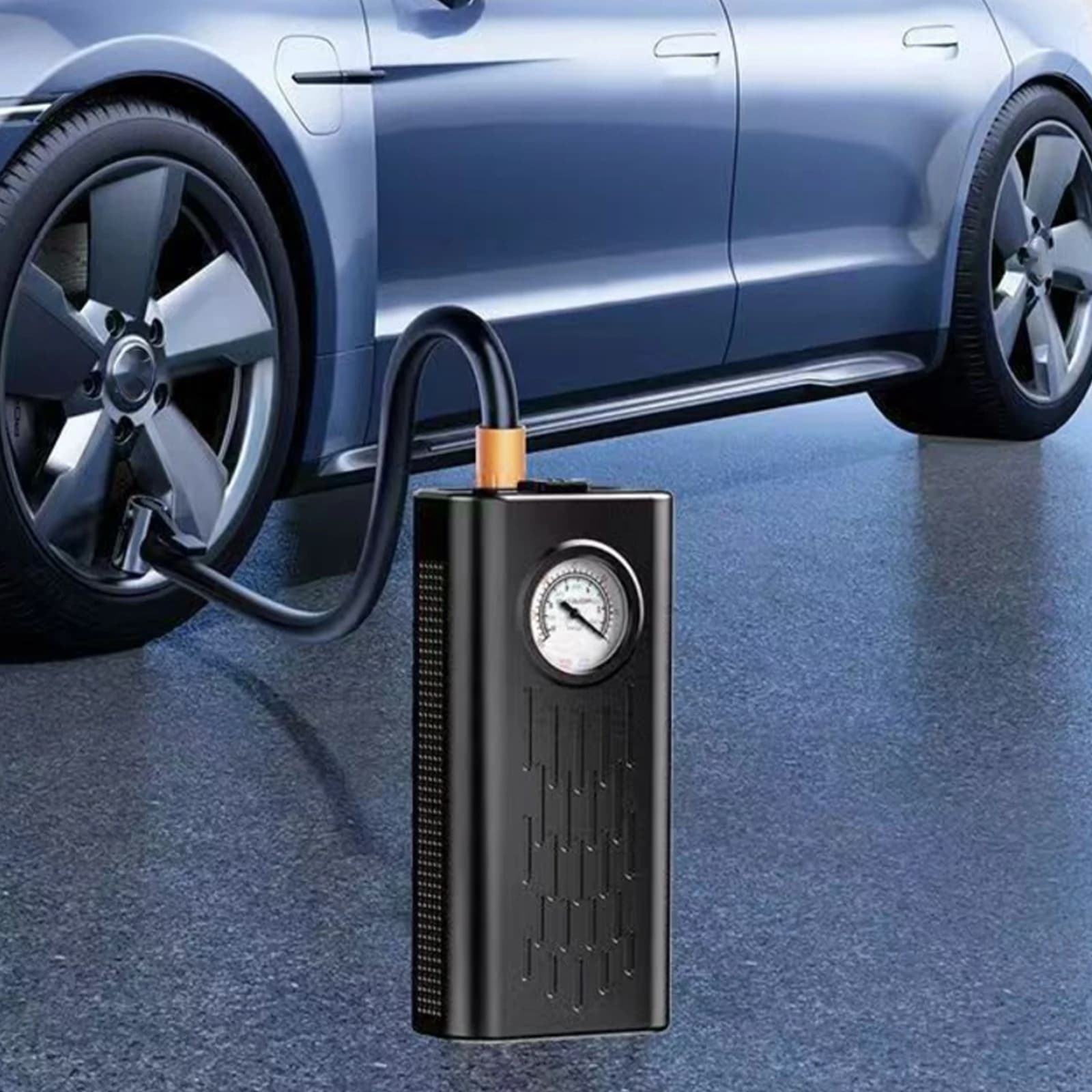 Compressore d'aria portatile per pneumatici, gonfiatore senza fili per auto, bici, moto e palloni