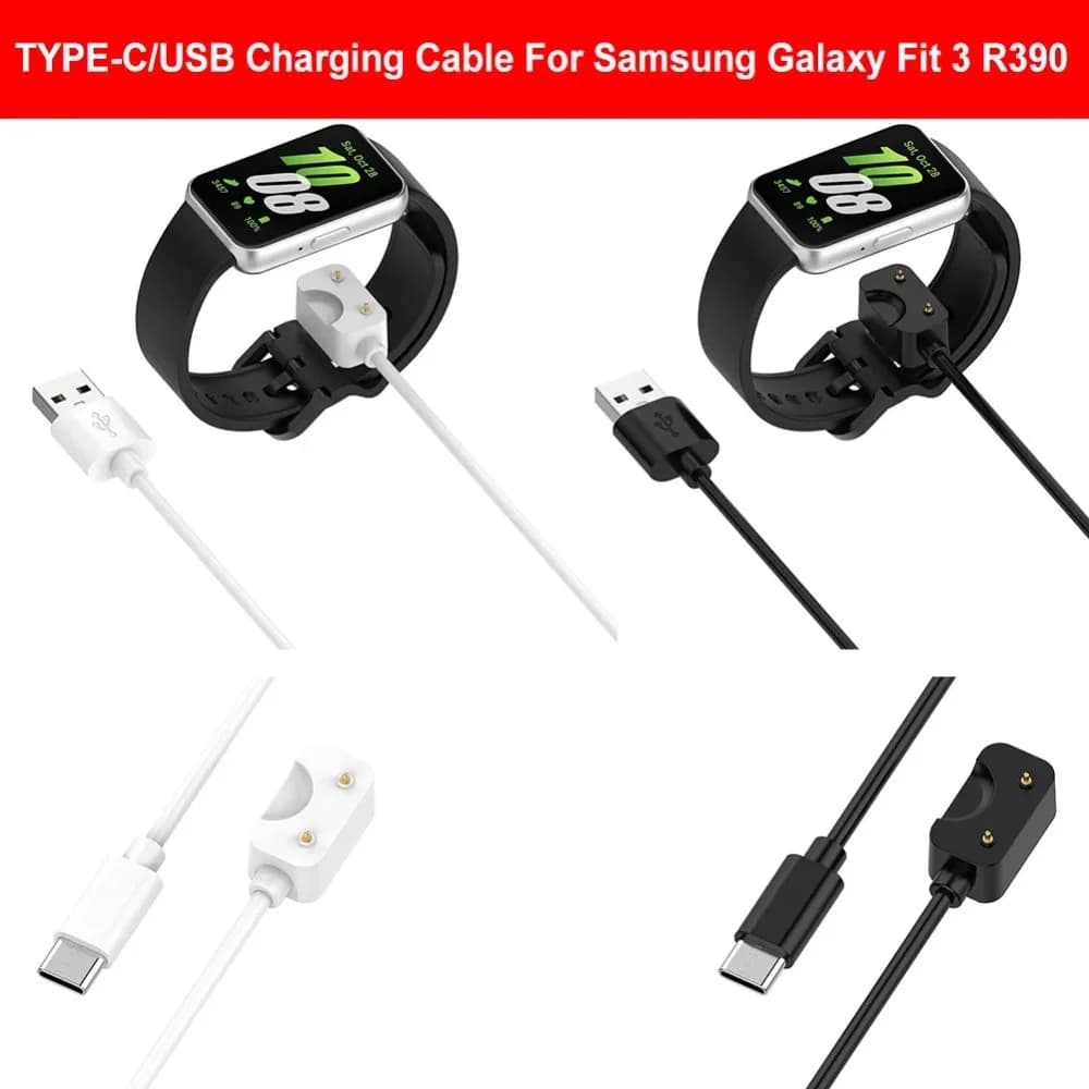 1-2pcs 100cm USB Type C Magnetic Fast Charger For Samsung Galaxy Fit 3 Charging Cable For Samsung Galaxy Fit 3 Watch Adapter