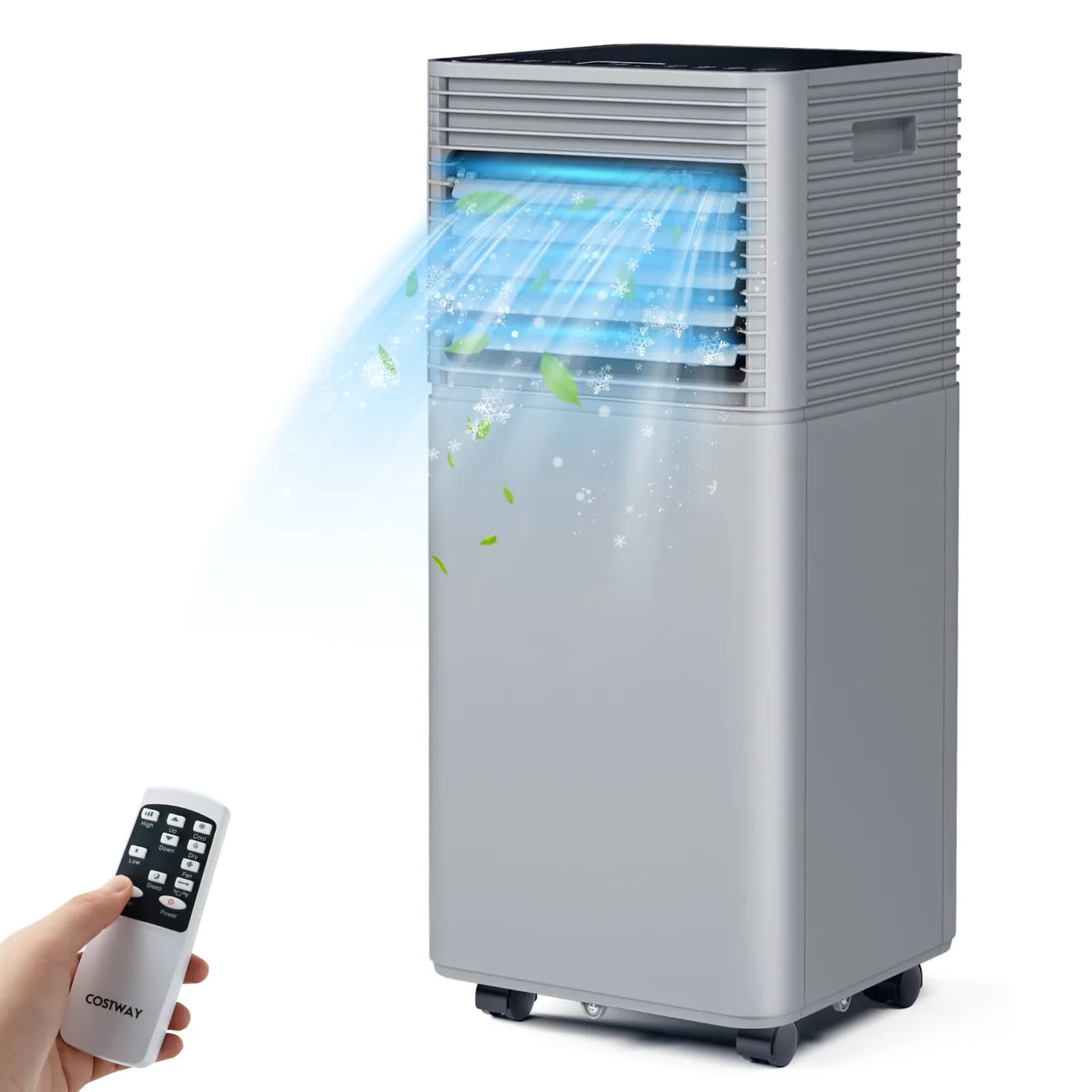 Condizionatore d'aria portatile da 10000 BTU 3-in-1 con funzione di raffreddamento, deumidificatore e ventilatore