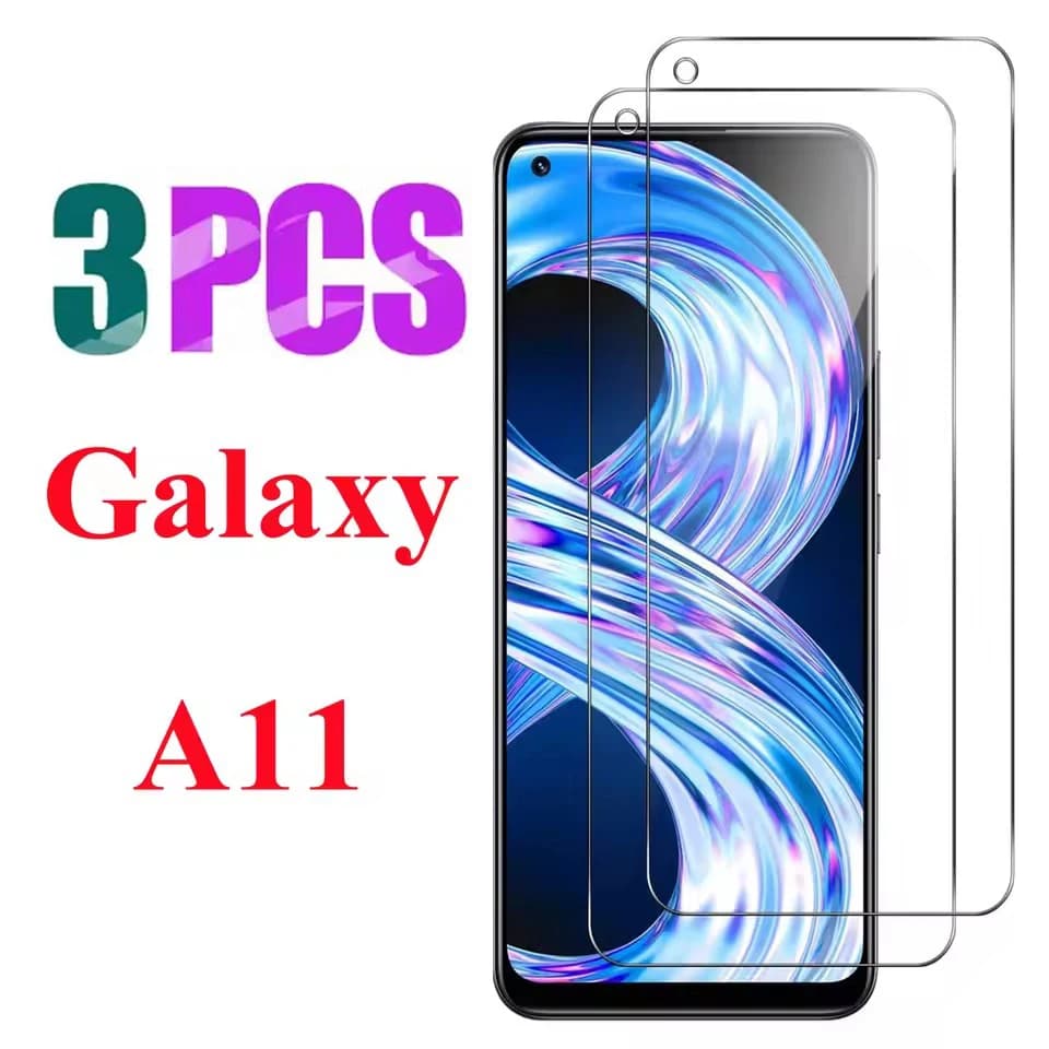 Proteggi schermo in vetro temperato da 3 pezzi per Samsung Galaxy A11