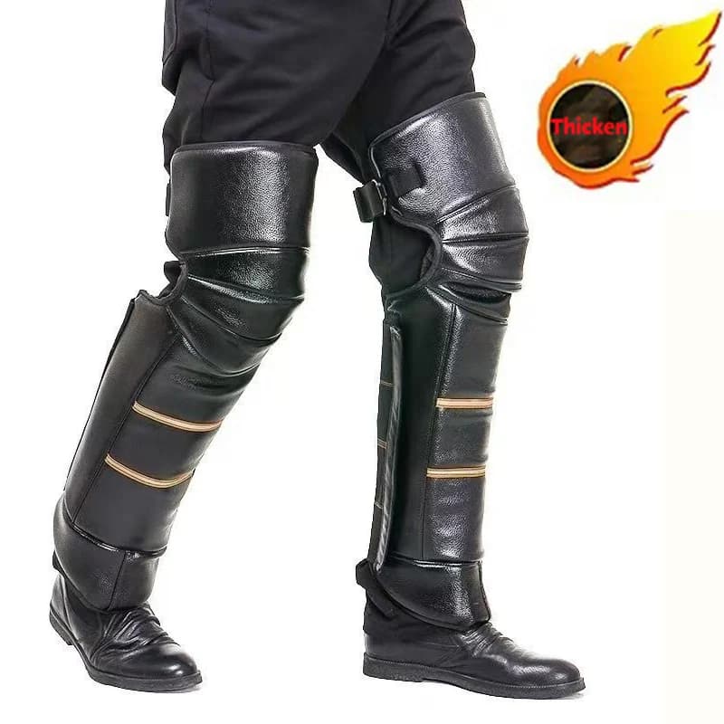 Hot motorcycle knees Legs for motorcycle Protective knee pads for waterproof PU winter windproof scooters