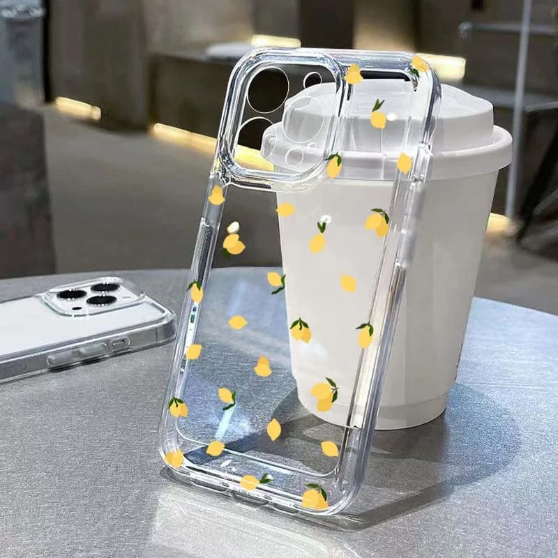 Custodia Morbida Trasparente Giallo Limone per Samsung S26 A16 A36 A56 A34 A54 A35 A55 A53, Cover per Galaxy S25 S24 Ultra S23 FE S22 S21 Funda