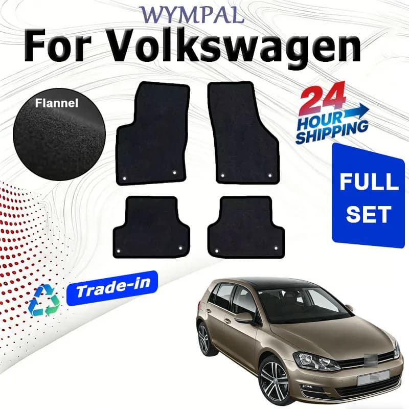 Set of ECOAUTO velvet mats for Volkswagen Golf7 MK7 2012-2019 5G GTI, car-specific mats.