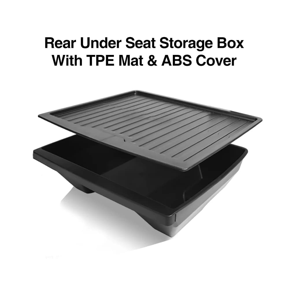 Under Seat Storage Box for Tesla Model Y Juniper Model YL 2026 Hidden Organizer Tray Under seat Bins Cover Interior Accessories