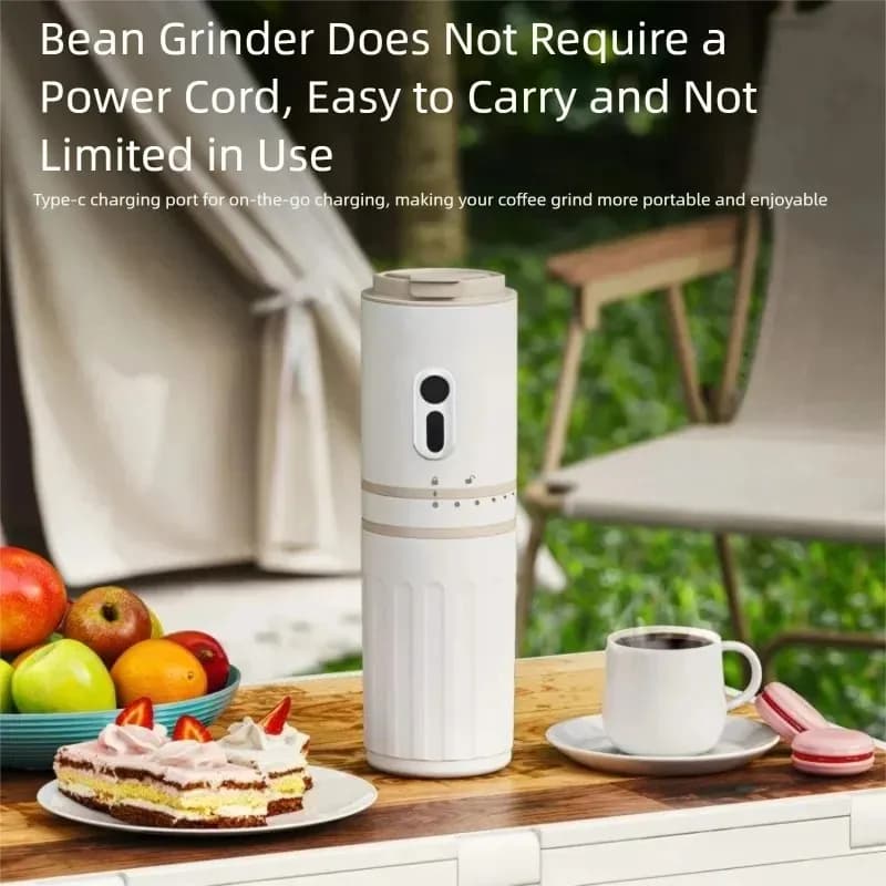 Macchina da caffè all-in-one portatile da viaggio con macinacaffè integrato e mini tazza pour-over per casa e attività all'aperto