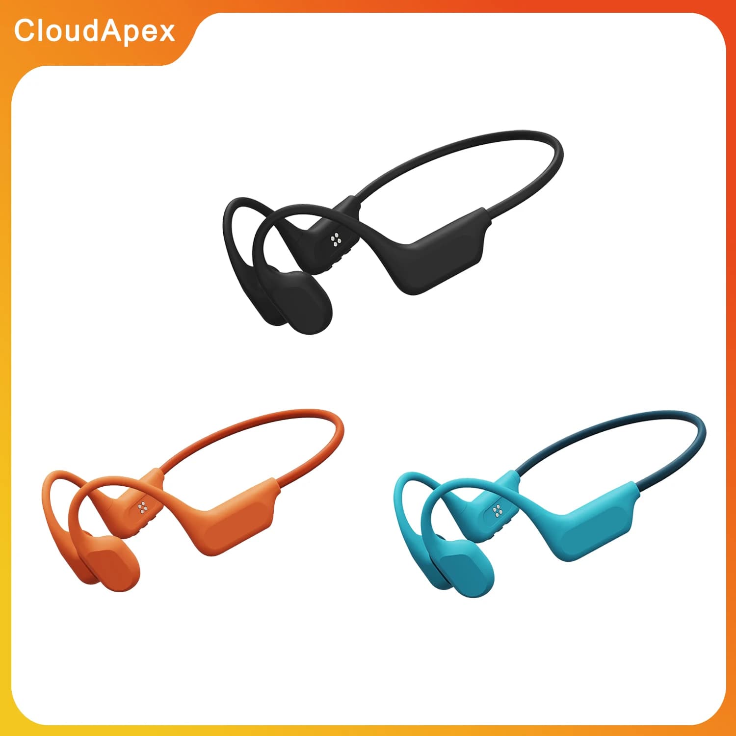 CloudApex E9 Pro Bone Conduction Wireless Headphones IPX8 Waterproof Bluetooth 6.0 Open-Ear 32GB MP3 for Swimming & Outdoor