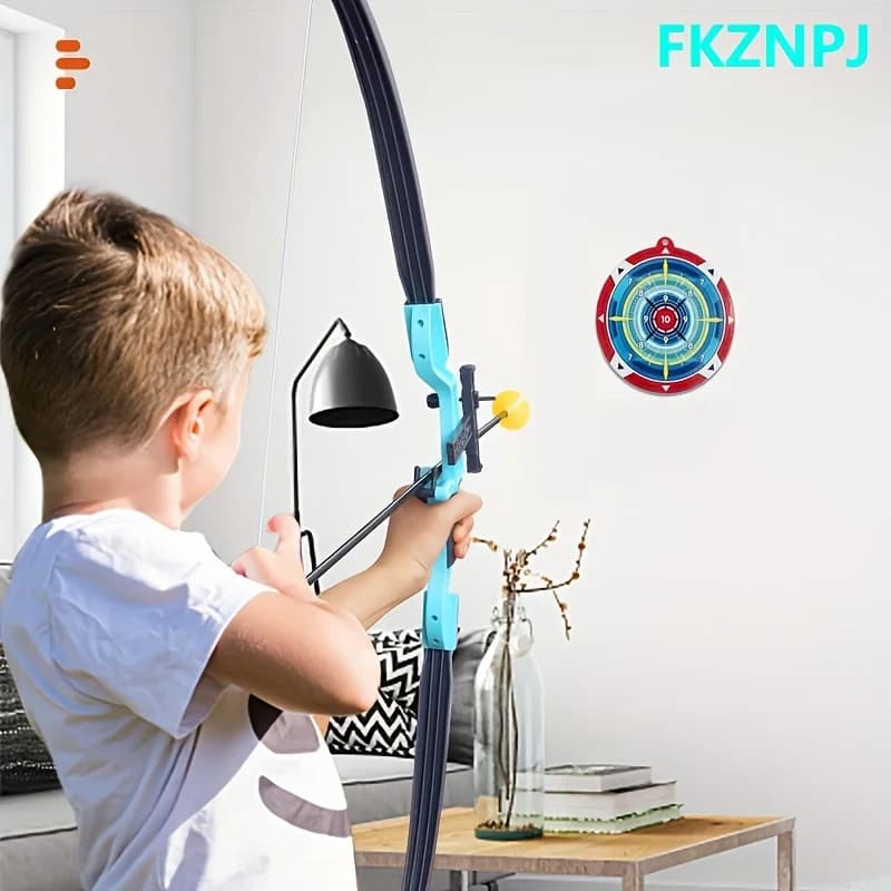 Tiro con l'arco Bersaglio Secchio Set Arco e freccia Giocattolo per bambini Tiro all'aperto Pratica Giocattolo Multigiocatore Competizione Sport Regalo per Kid 52 cm