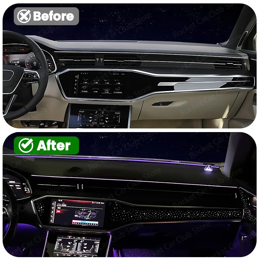 LED Environmental Strip 32 colors for universal car for Audi LED Interior system for car Remote atmosphere lamp with screen control