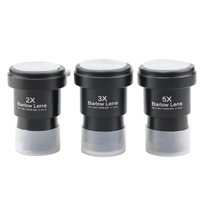 Obiettivo Barlow per telescopio da 1,25 pollici 2X/ 3X/ 5X Lente estensibile per telescopio completamente rivestita in metallo con filettatura M42 Accessori per telescopi
