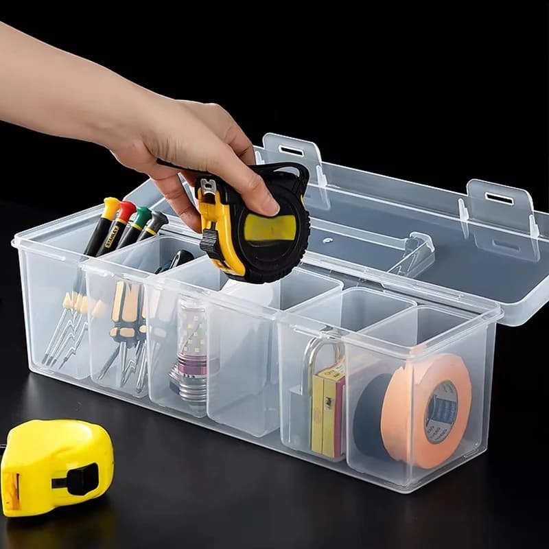 Set di 1/7 Scatole Porta Utensili Multi-Scomparto, Organizzatore per Viti, Chiavi, Accessori Hardware e Giocattoli
