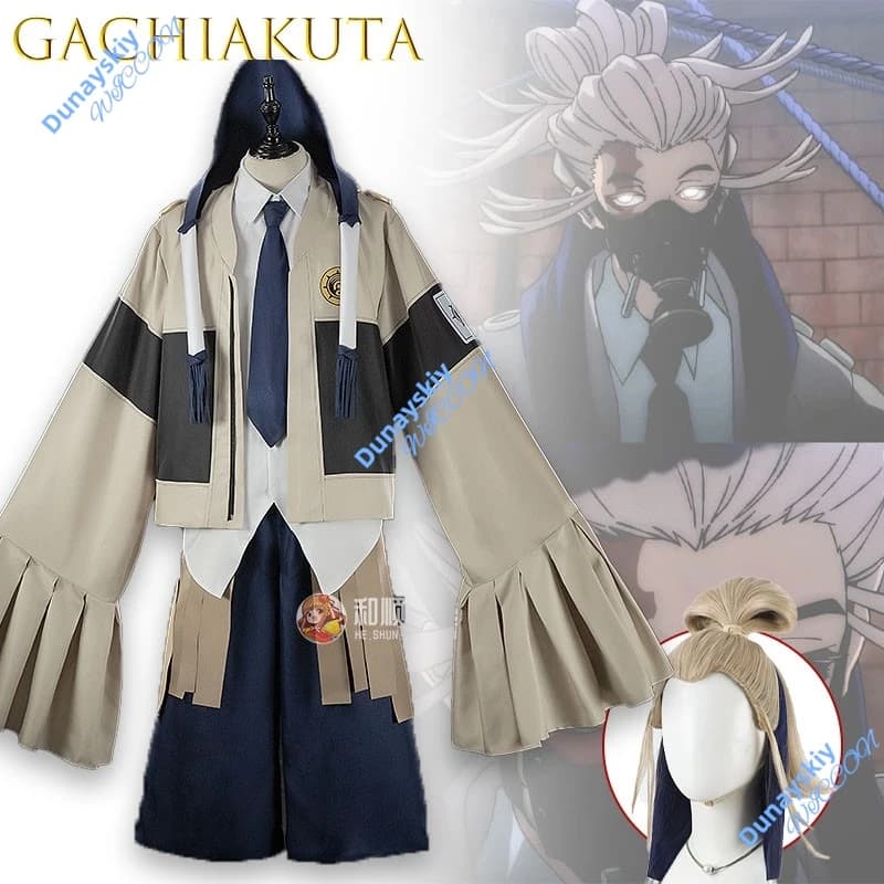 Tamsy Caines Costume Cosplay Gachiakuta Abito bianco Cravatta Pantalone Halloween Carnevale Festa Anime Outfit