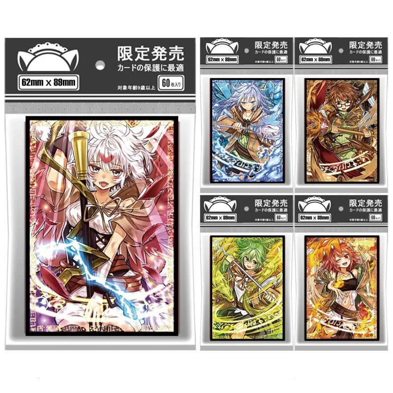 62x89mm YU-GI-OH maniche per carte 60 pz/borsa immagini maniche illustrazione Anime Protector Card Cover per giochi da tavolo carte collezionabili