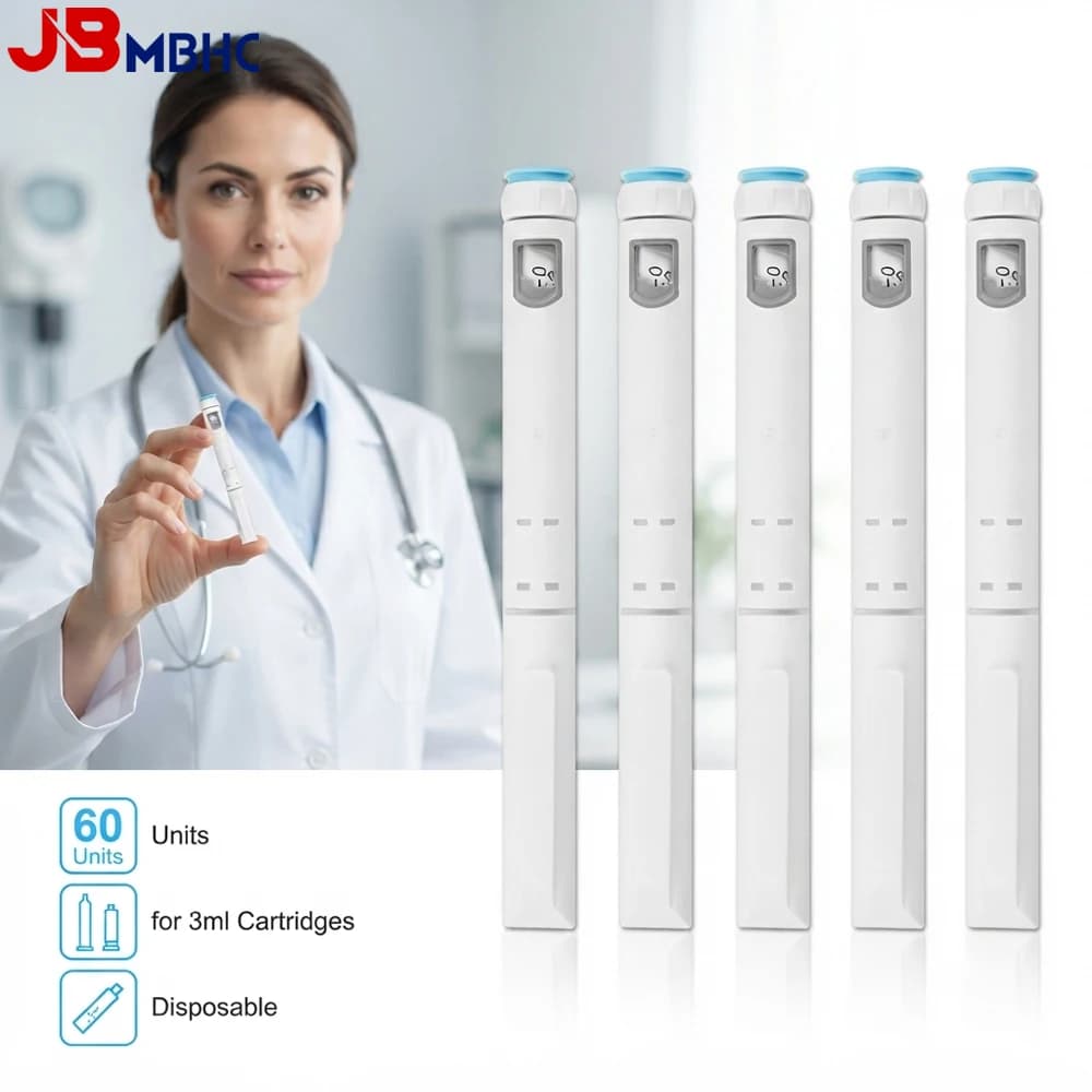 60 Unit Disposable Peptide Pens, 5/10/15/20/30PCS Injection Pen for 3mL Cartridges, Pen Injector with Precision Dose Adjustment
