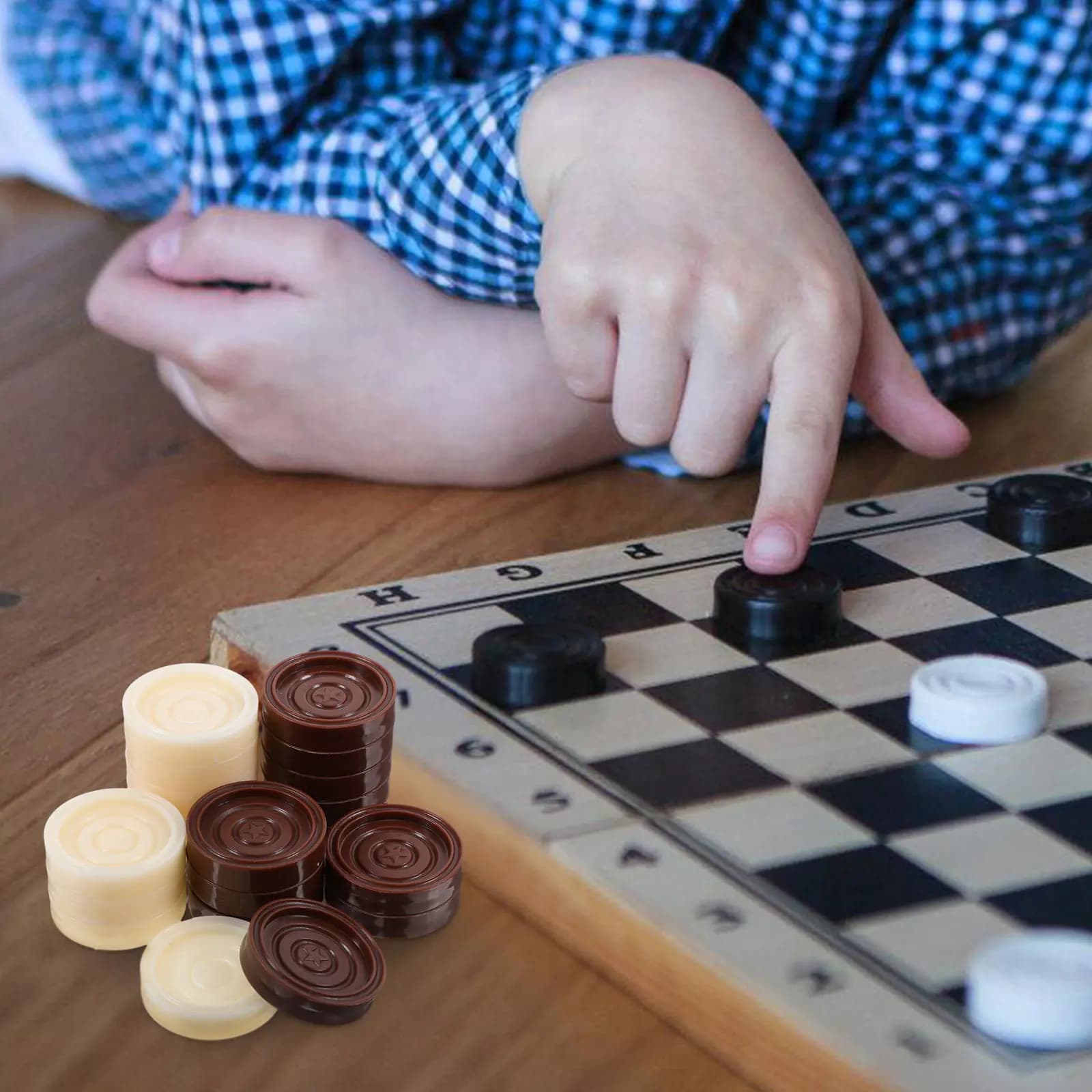 24Pcs High Quality ABS Checkers Pieces for Board Games Replacement Set Includes Checkers Backgammon Chess Pieces Compact