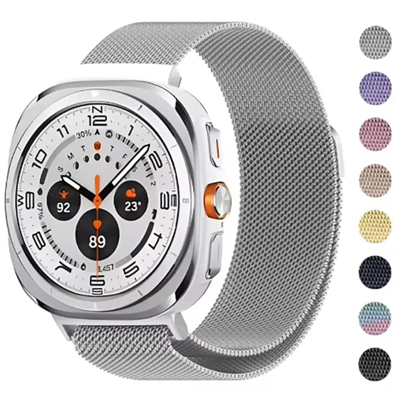 Cinturino milanese in acciaio inossidabile per Samsung Galaxy Watch 8 Classic Ultra 2 Bracciale Smart WatchBand Accessorio di ricambio