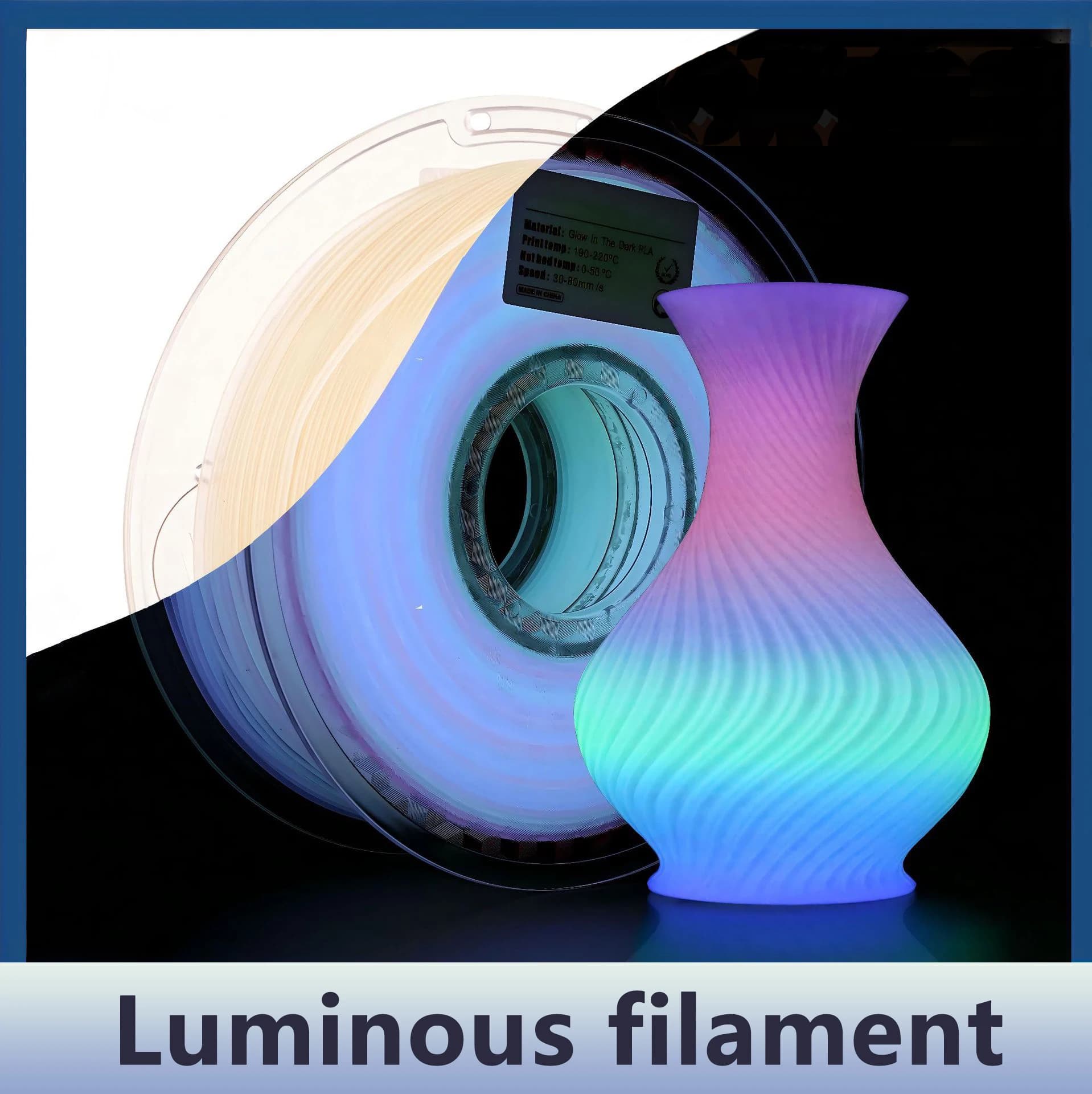 Bright 3D Printer Filament 1 kg 1,75 mm bright green blue effect foam material PLA consumables for FDM printer