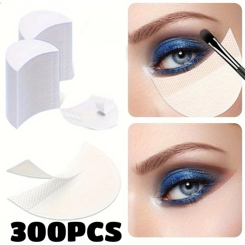 300 Pieces Wall decal for Umbrella, Stencil for Eye Makeup, Gel Bearings Disposable for Extension Eyelashes, Protective Stickers for Lip Makeup