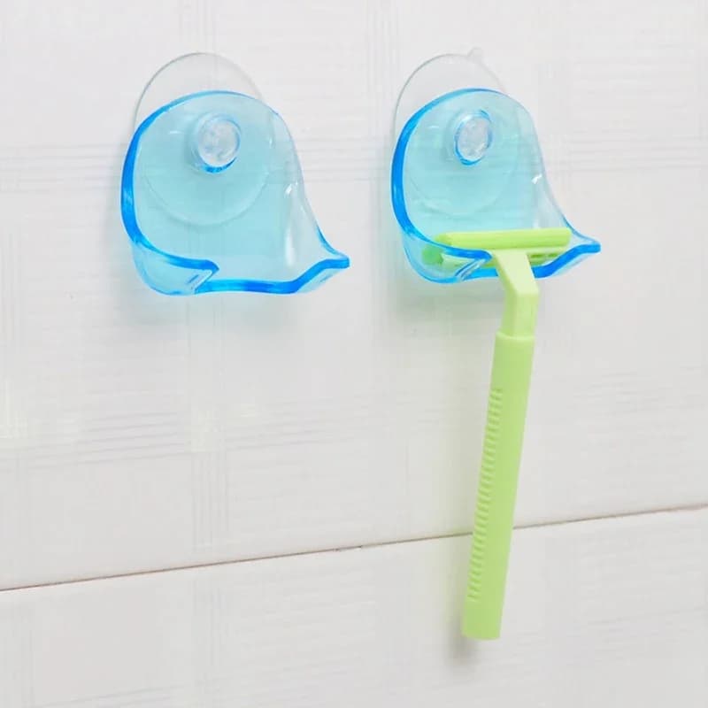 10PC plastica trasparente super ventosa porta rasoio bagno porta rasoio ventosa rasoio portaoggetti scaffale organizzatore