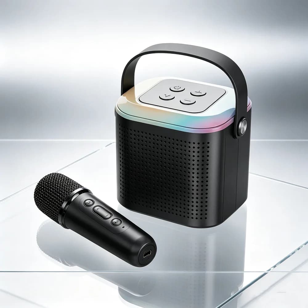 Mini Karaoke Machine for Kids Portable All in One Bluetooth Karaoke Speaker with Mic for Home Party Toys Gifts