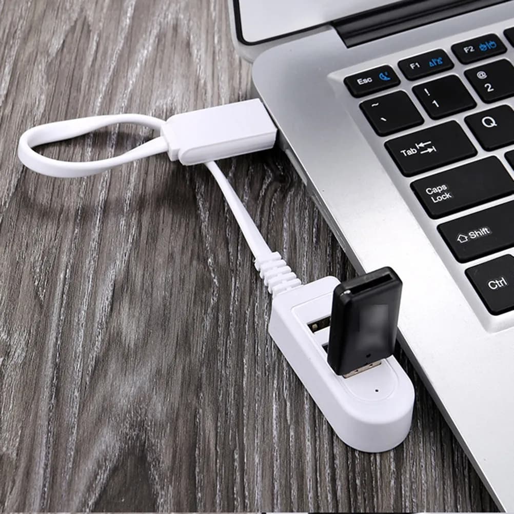 Hub USB multifunzione 3A 0,25M Cavo di prolunga compatto bianco per notebook desktop Ricarica offline Mini portatile