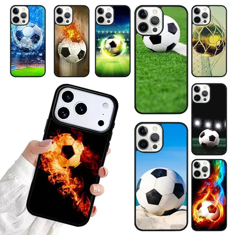 Soccer Ball Football Futbol Phone Case For iPhone 17 16 15 14 13 12 11 Pro Max 17air Shockproof Cover Fundas