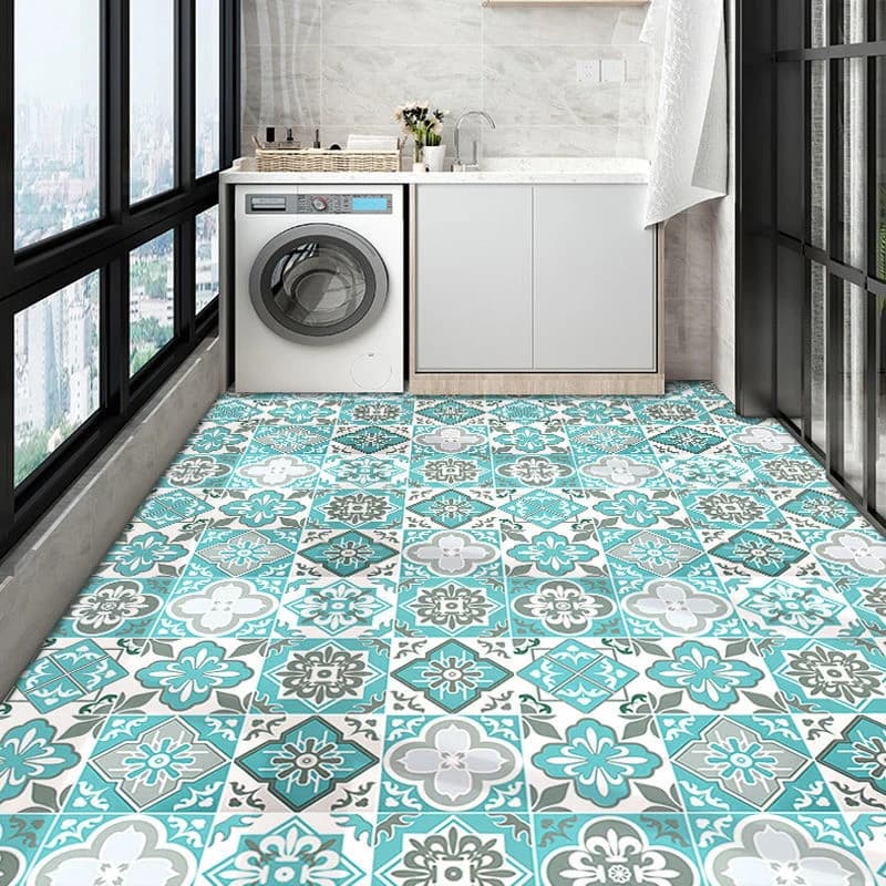 Adesivi per pavimenti autoadesivi in vinile PVC bagno cucina pavimenti antiscivolo piastrelle adesivi addensati decorazione moderna impermeabile per la casa