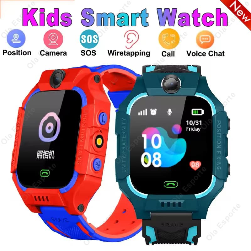 Smart Watch Kids 2G Sim Card Smartwatch for Kids SOS Tracker Call Phone Camera Voice Chat Photo Boys Girls Birthday Gifts