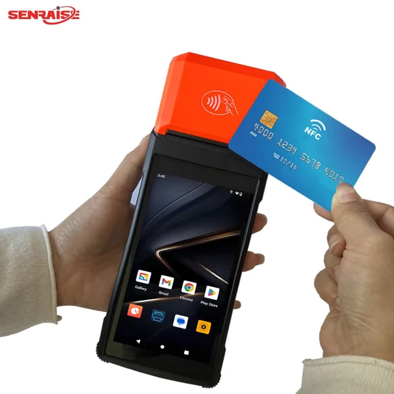 Terminale POS Android portatile con sistema POS per tablet portatile offline wireless 4G con pagamento mobile con lettore di schede NFC
