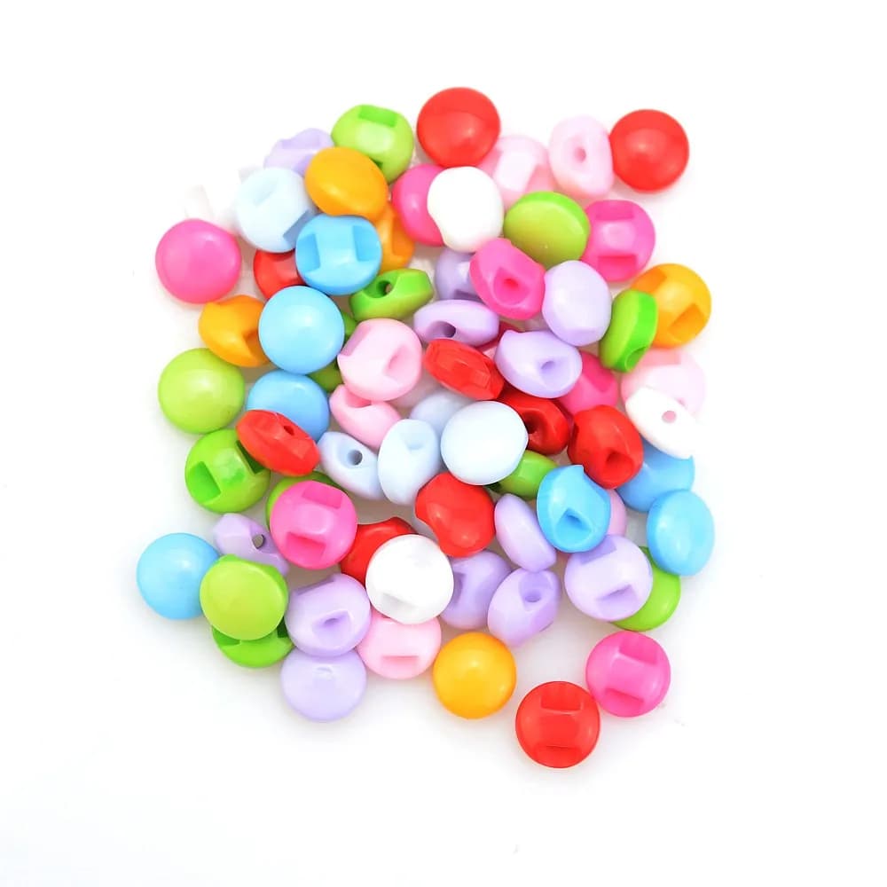 100pcs Candy Chocolate 9mm Round Shank Eye Resin Buttons cucito Scrapbooking abbigliamento Decor Card Making decorazione in tessuto fai da te
